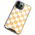 Yellow and White Checkerboard iPhone 15 Pro Clear Case